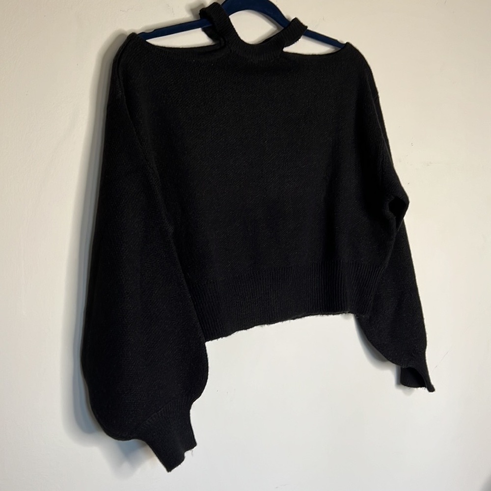 H&M Black Open-shoulder Sweater